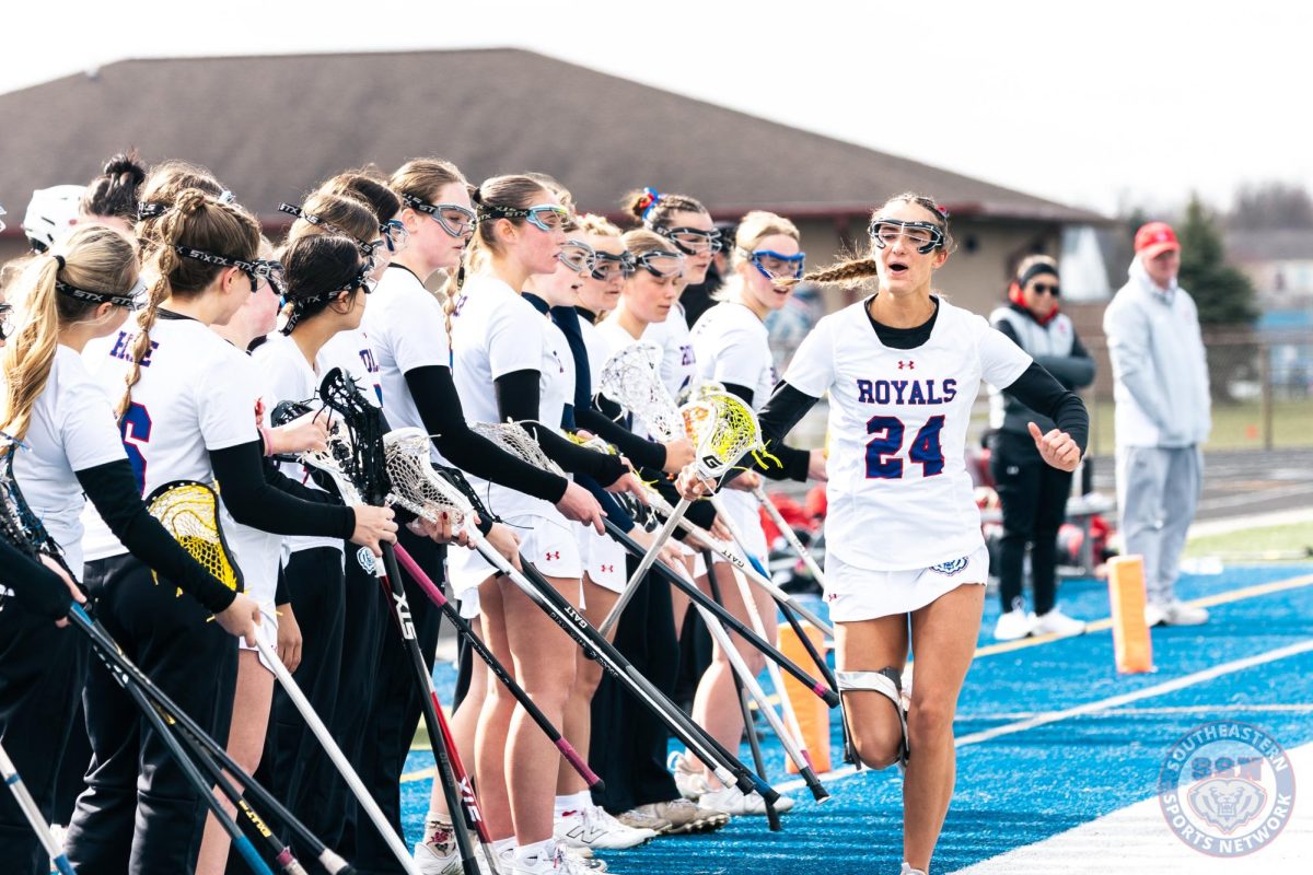 Girls lacrosse team competes on March 22, 2025.