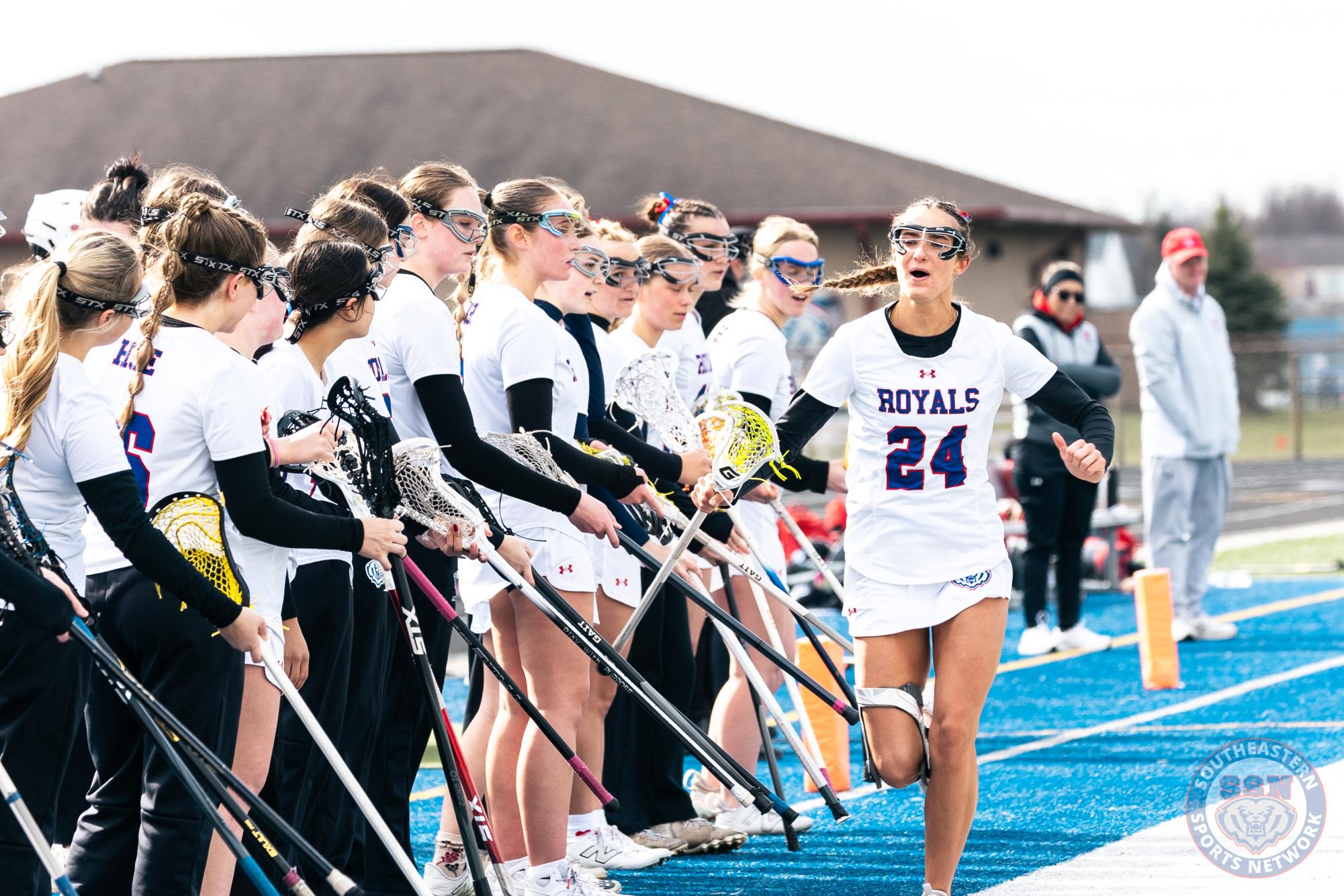 Girls lacrosse team competes on March 22, 2025.