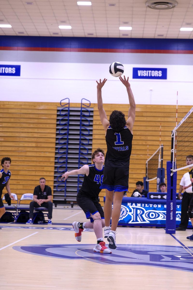 The Jv boys volleyball team beats Avon on May 1 at Home.