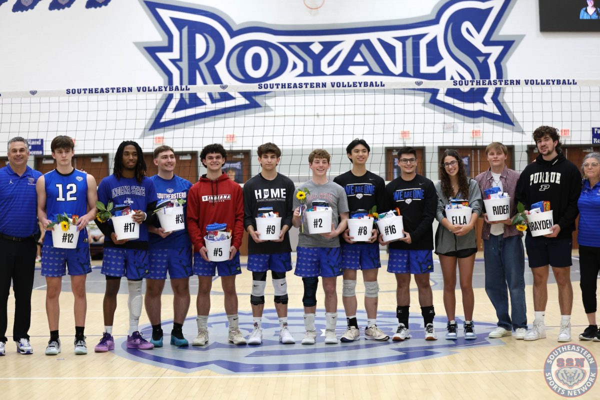 Royals Volleyball hosts their senior night while competing against Noblesville on May 8th.