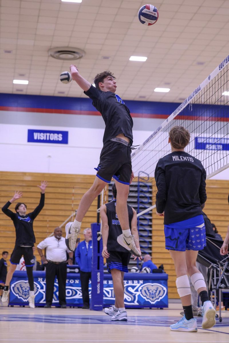 The Jv boys volleyball team beats Avon on May 1 at Home.