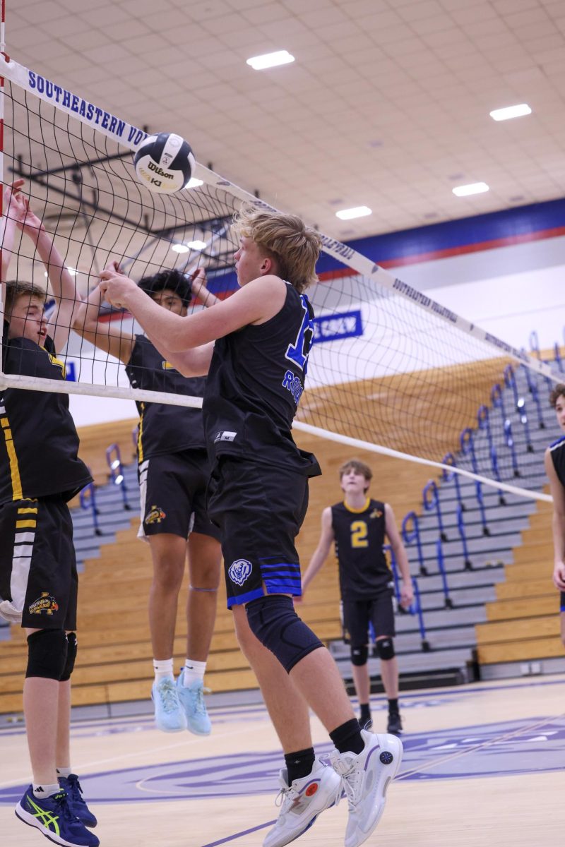 The Jv boys volleyball team beats Avon on May 1 at Home.