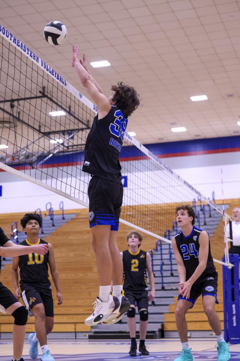 The Jv boys volleyball team beats Avon on May 1 at Home.