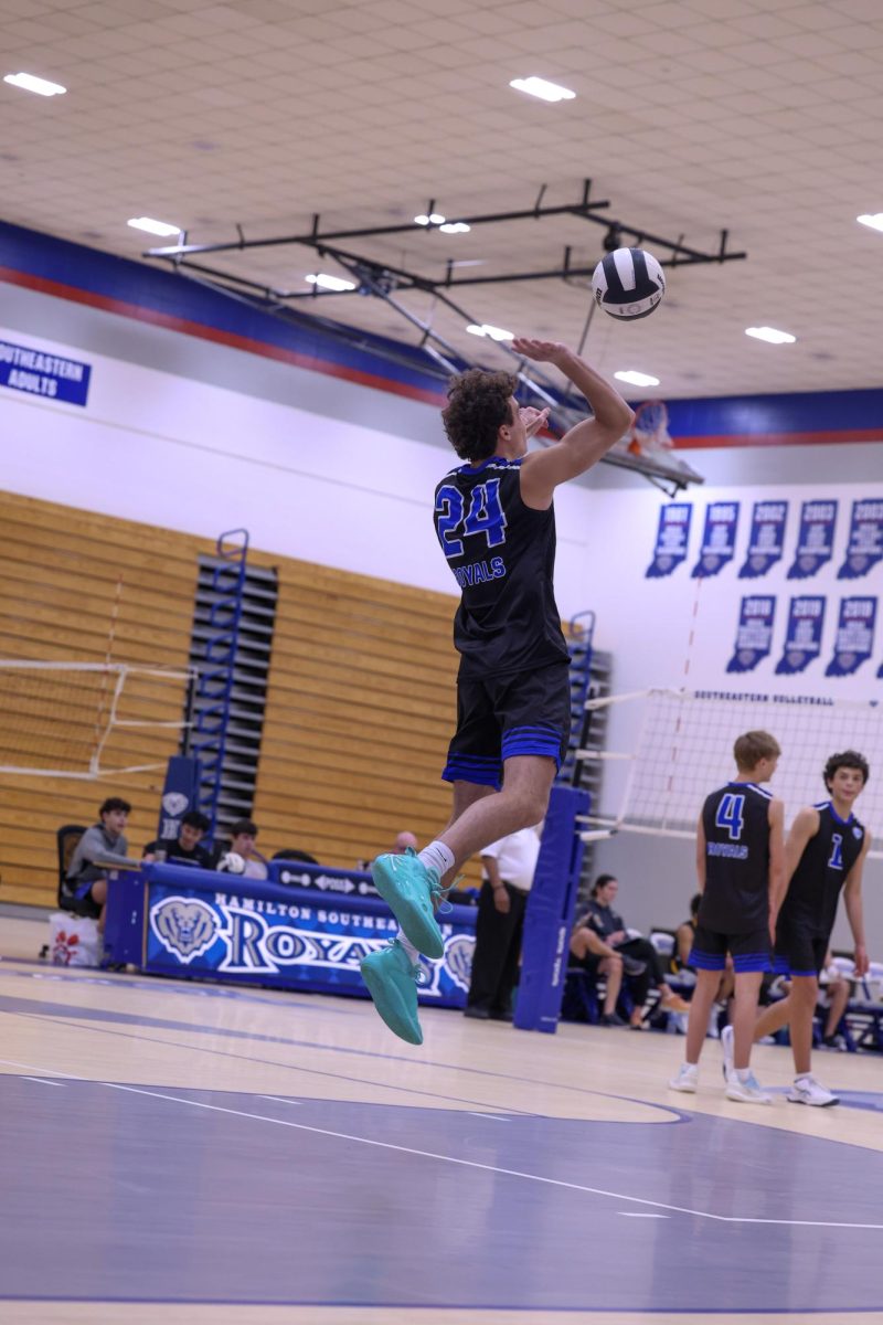 The Jv boys volleyball team beats Avon on May 1 at Home.