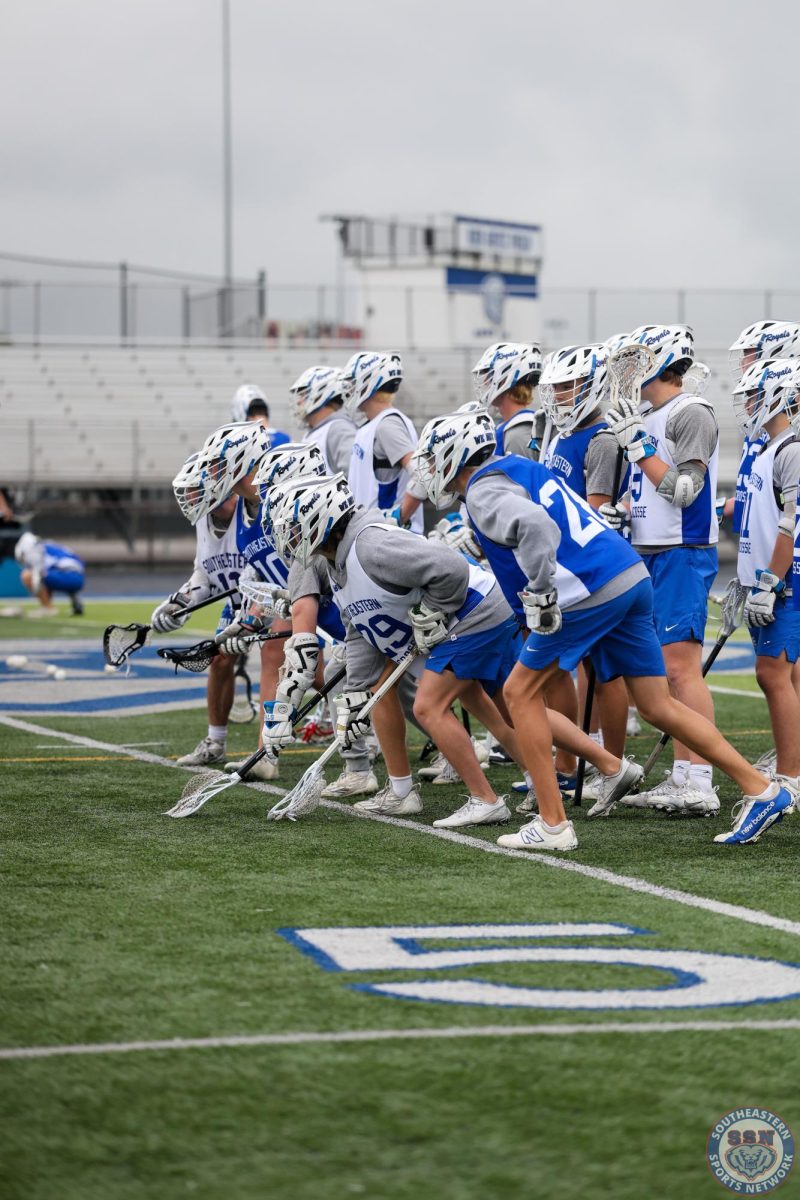 Boys Lacrosse practices for their second round match against Westfield at Hamilton Southeastern on May 21.