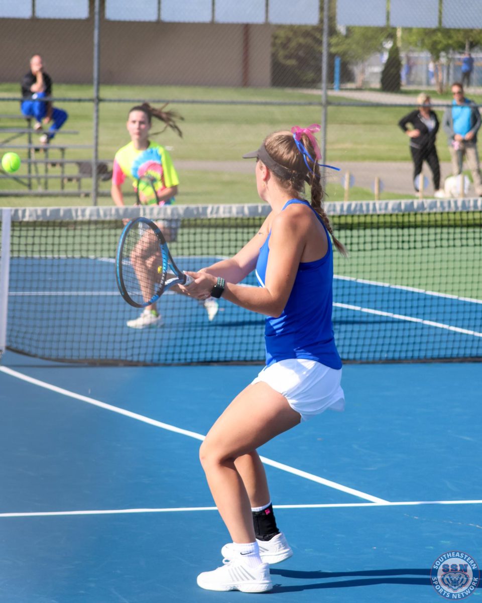 Girls Tennis competes against Fishers on May 5, 2025