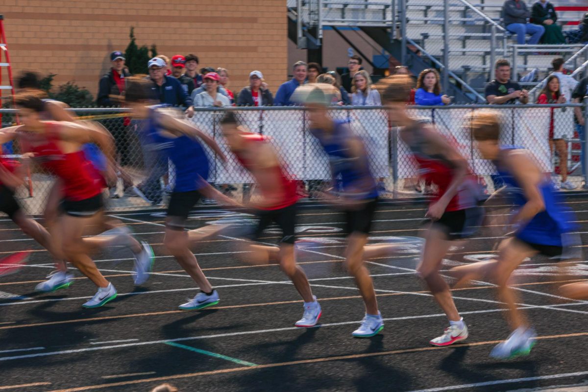 Boys Track and Field competes at Mudsock against the Tigers at Fishers High School on May 2, 2025.