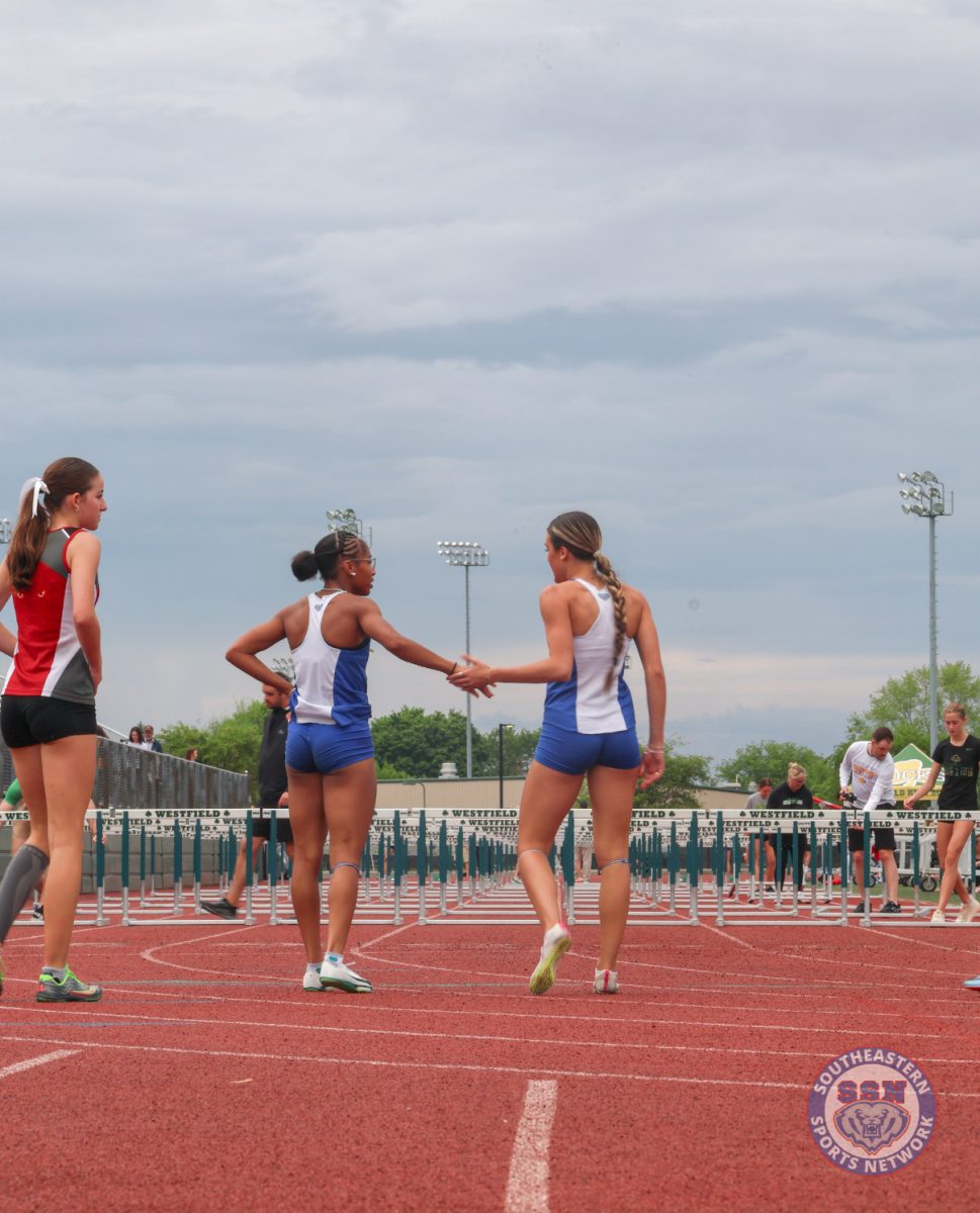 Girls Track and Field competes in the Hamilton County Meet at Westfield High School on May 13, 2025.