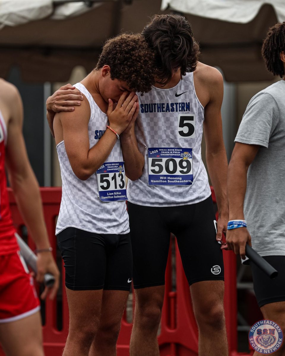 Boys Track and Field competes in the IHSAA Outdoor State Finals at North Central High School on June 6, 2025.