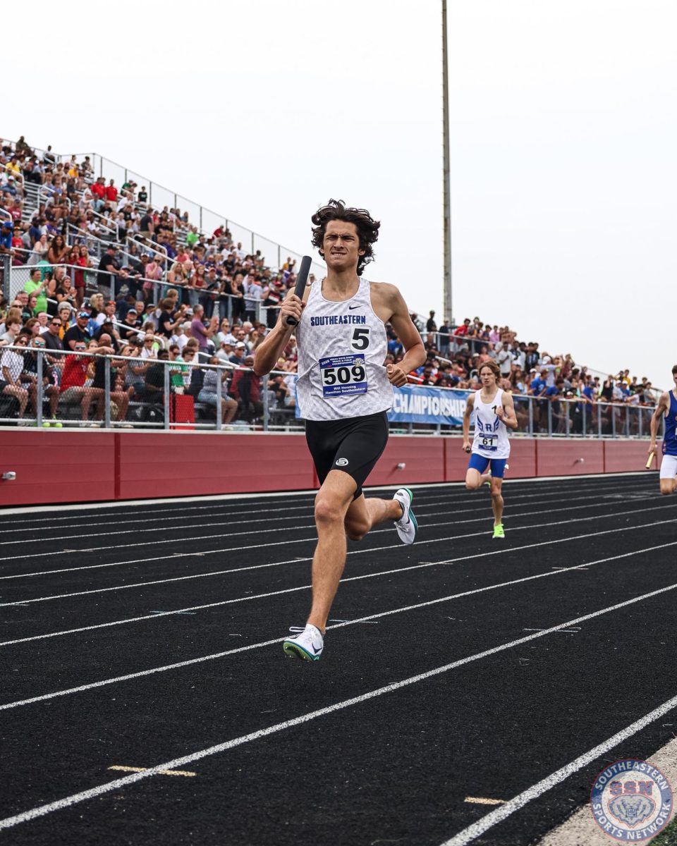 Boys Track and Field competes in the IHSAA Outdoor State Finals at North Central High School on June 6, 2025.