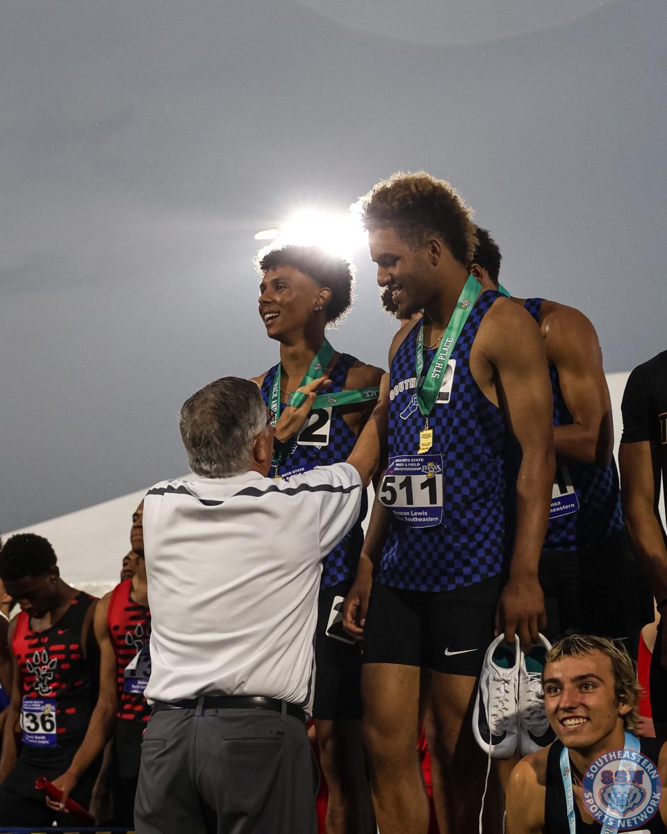 Boys Track and Field competes in the IHSAA Outdoor State Finals at North Central High School on June 6, 2025.