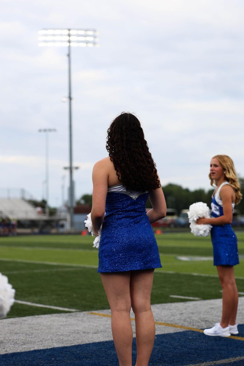 A special might celebrating the class of 2025 cheerleaders on Senior Night at Hamilton Southeastern High School on August 22.