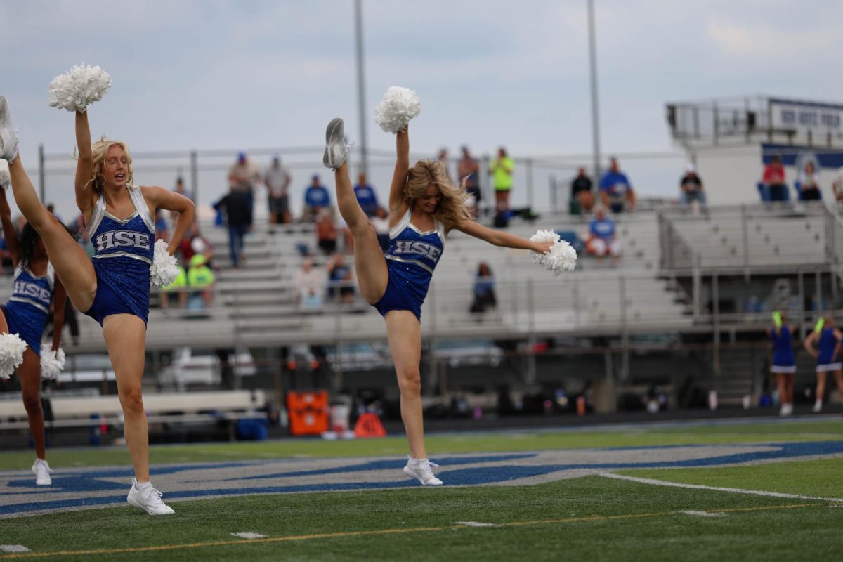 A special might celebrating the class of 2025 cheerleaders on Senior Night at Hamilton Southeastern High School on August 22.