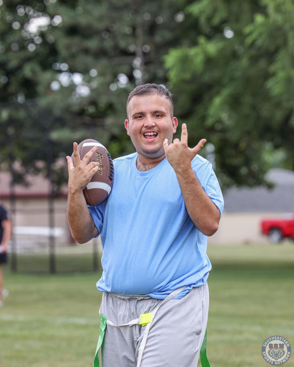 Unified Flag Football practices to prepare for the upcoming season at Hamilton Southeastern High School on August 18. 