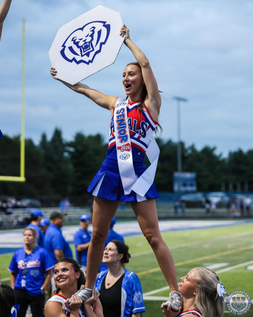 Bright smiles from the cheerleaders on Senior Night at Hamilton Southeastern High School on August 22.