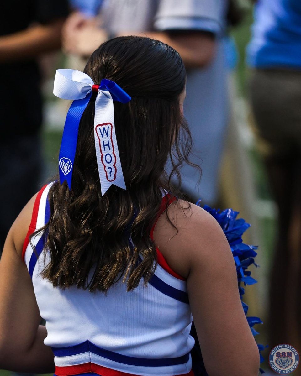 Bright smiles from the cheerleaders on Senior Night at Hamilton Southeastern High School on August 22.