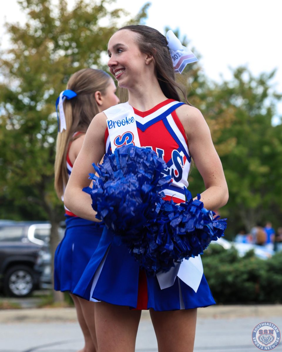 Bright smiles from the cheerleaders on Senior Night at Hamilton Southeastern High School on August 22.