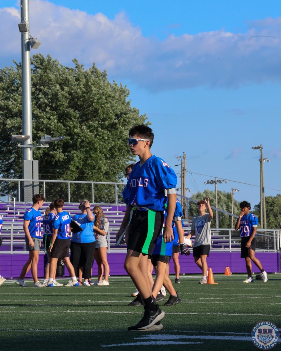 Unified Flag Football competes against Brownsburg at Brownsburg High School on August 27