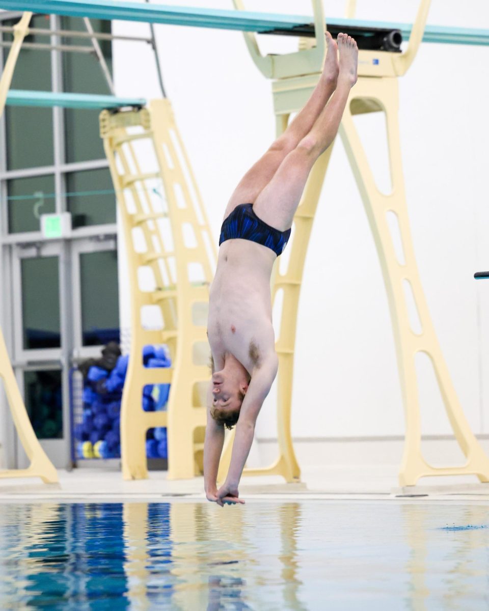 Joey Justice going off the board at the Westfield Aquatic Center on Dec 9, 2025.