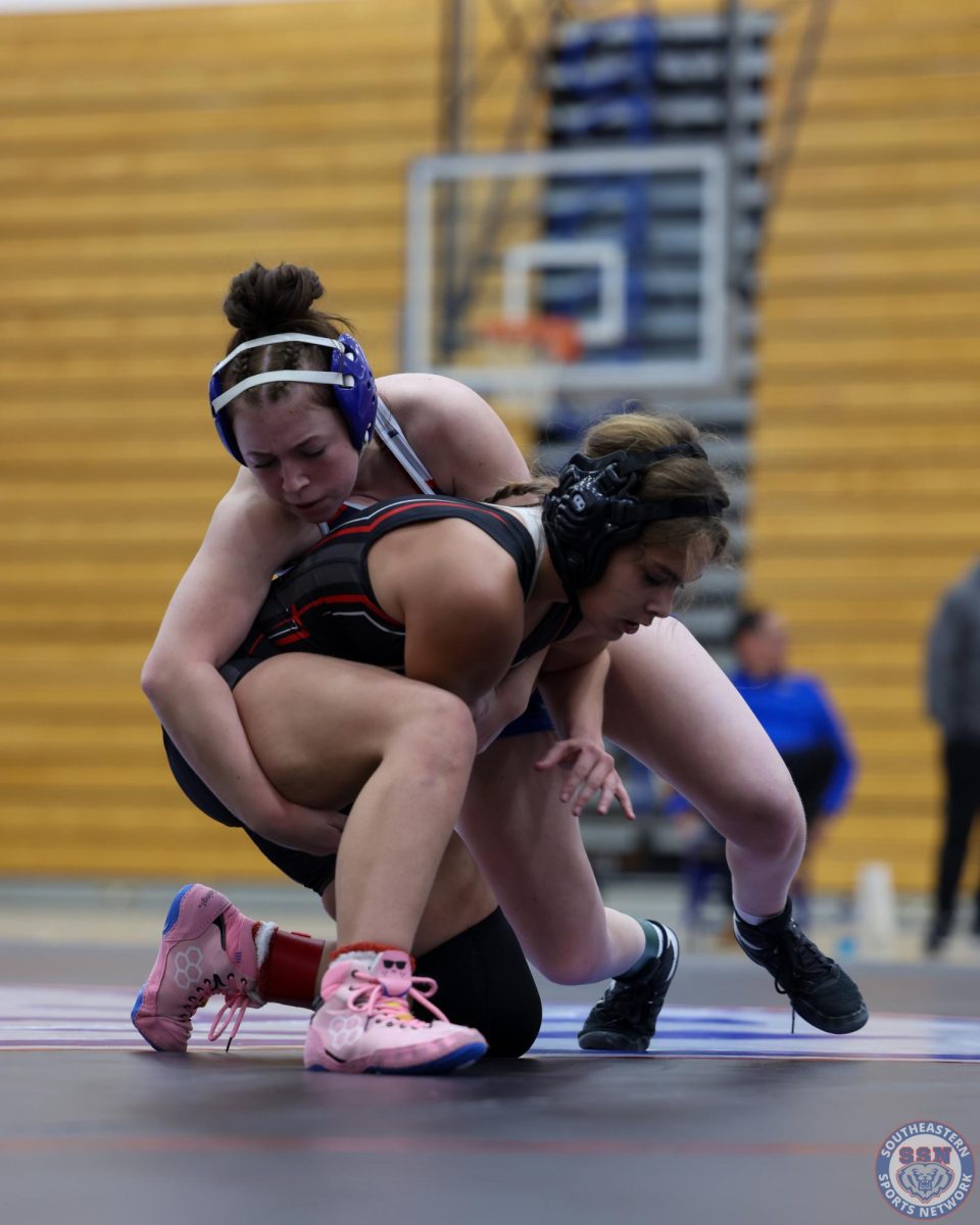 Junior Savannah Scott makes a move on opponent from Center Grove at Hamilton Southeastern High School on Dec. 10, 2025.